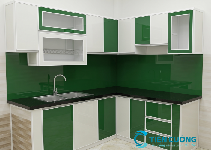 Mẫu Tủ Bếp Nhôm Kính Đẹp Tphcm