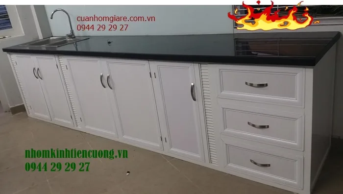Tủ Bếp Nhôm Kính Đẹp HCM