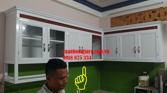 Tủ Bếp Nhôm Sơn Tĩnh Điện