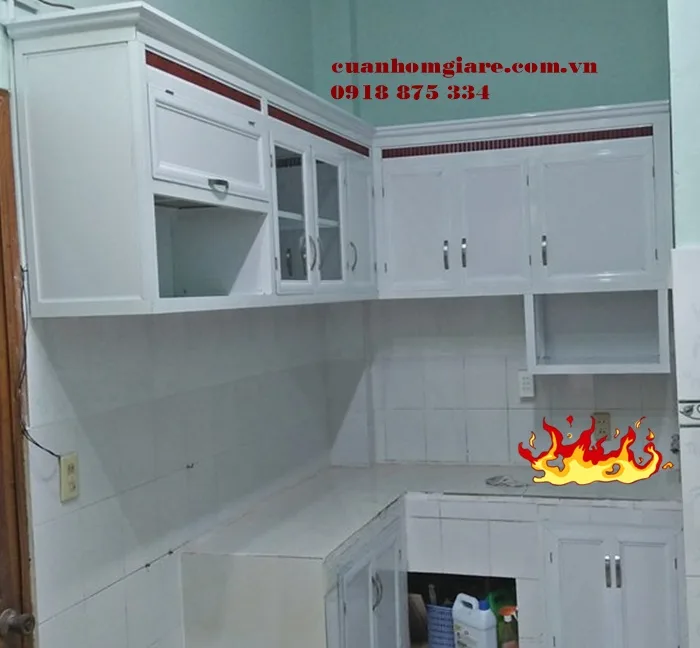 Tủ Bếp Nhôm Kính Cao Cấp