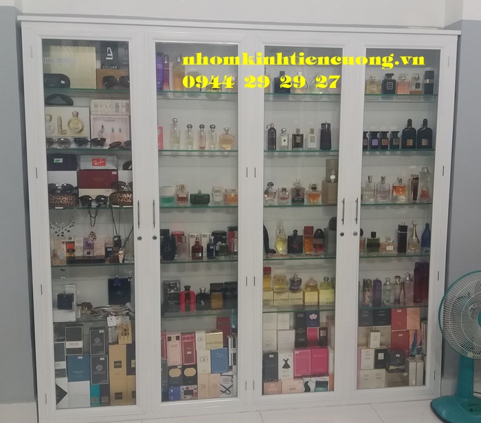 Tủ Nhôm Kính Trưng Bày Mỹ Phẩm