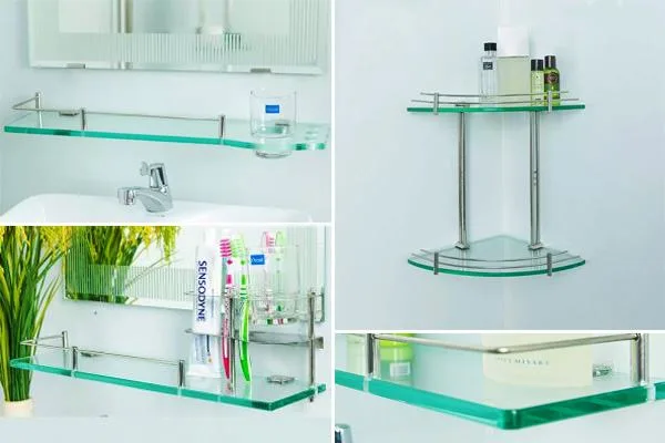 Kệ Phòng Tắm Bằng Kính Đẹp 3 Kệ Phòng Tắm Bằng Kính Đẹp