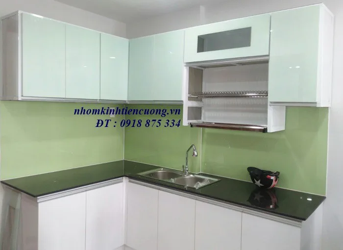 Tủ bếp nhôm kính Tiến Cường