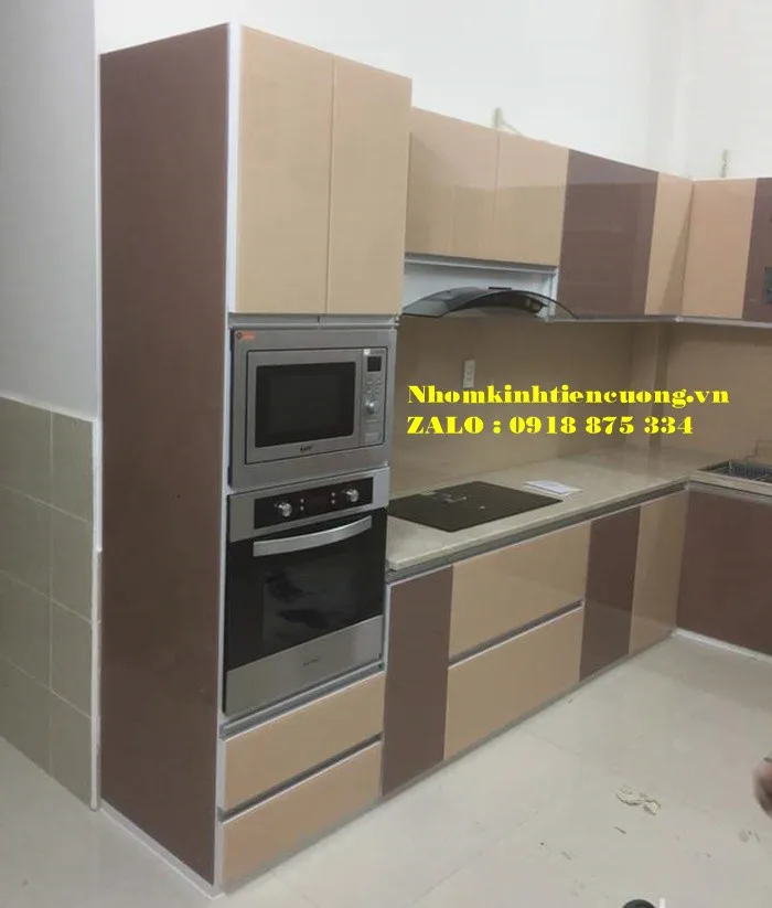 Tủ Bếp Nhôm Cao Cấp Sản Phẩm Hiện Đại Bền Bảo Hành 24 Tháng