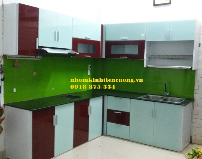 Tủ Bếp Nhôm Đẹp Tphcm tủ bếp nhôm kinh hiện đạitủ bếp nhôm kinh hiện đại