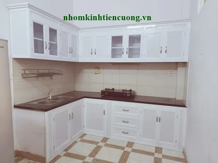 Tủ Bếp Nhôm Kính