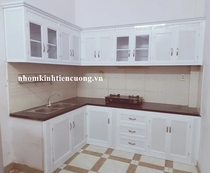 Tủ Bếp Nhôm Kính