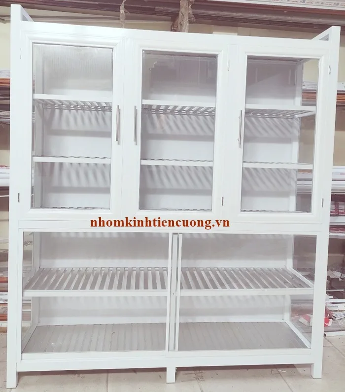 Tủ Chén Nhôm Kính Nhỏ